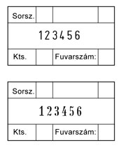 N 41a sorszámbélyegző