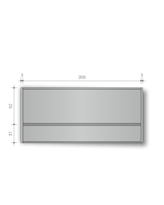 ajtótábla 1+1 sor alusignFIX