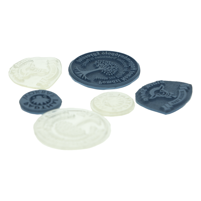 ovális szöveglemez, bélyegzőgumi